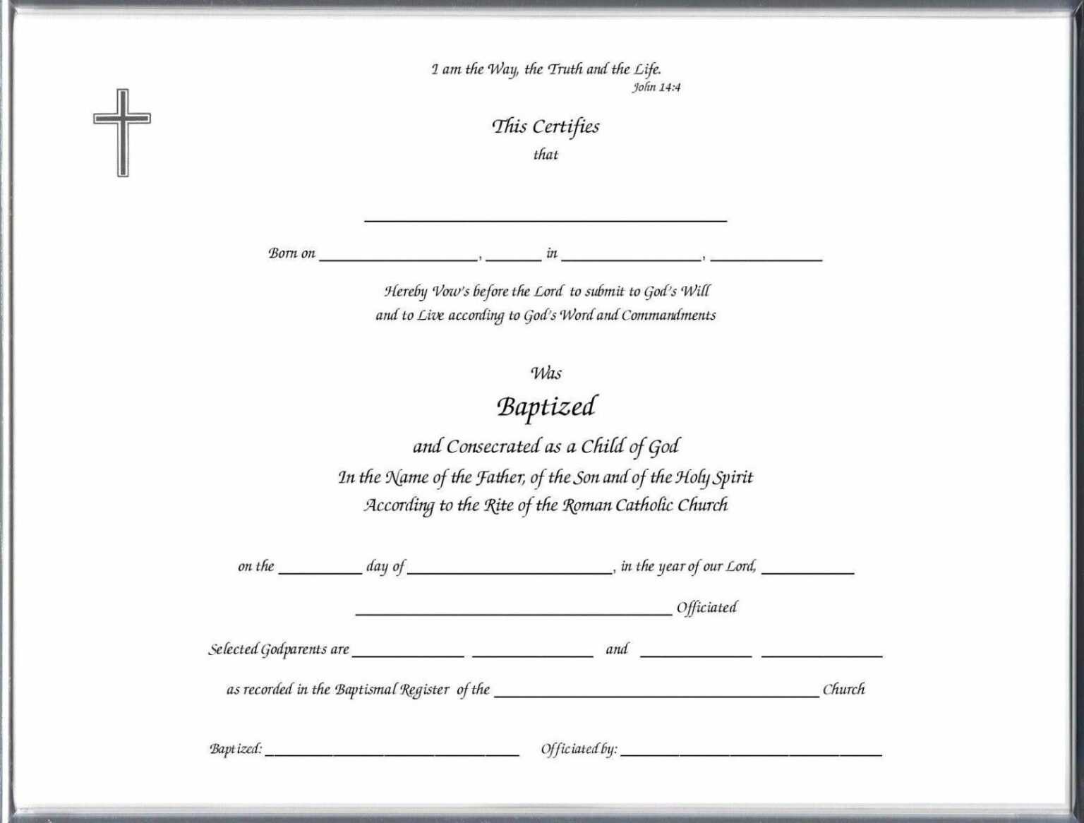 Baptism Certificate Printable Certificate Gambaran