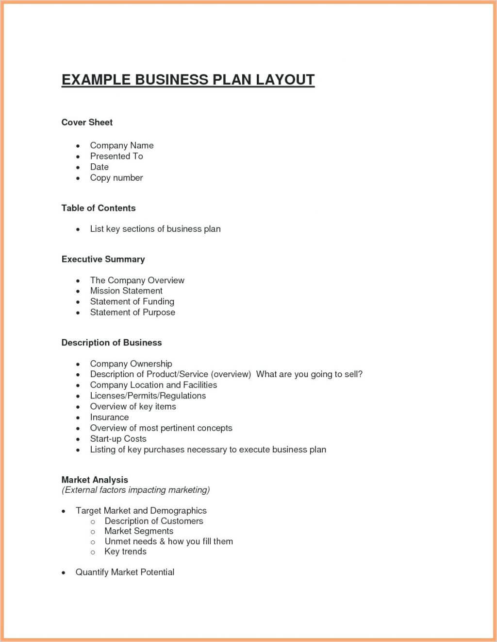 Basic Business Plan Sample Simple Template Pdf Retail Word With Business Plan Template Free Word Document