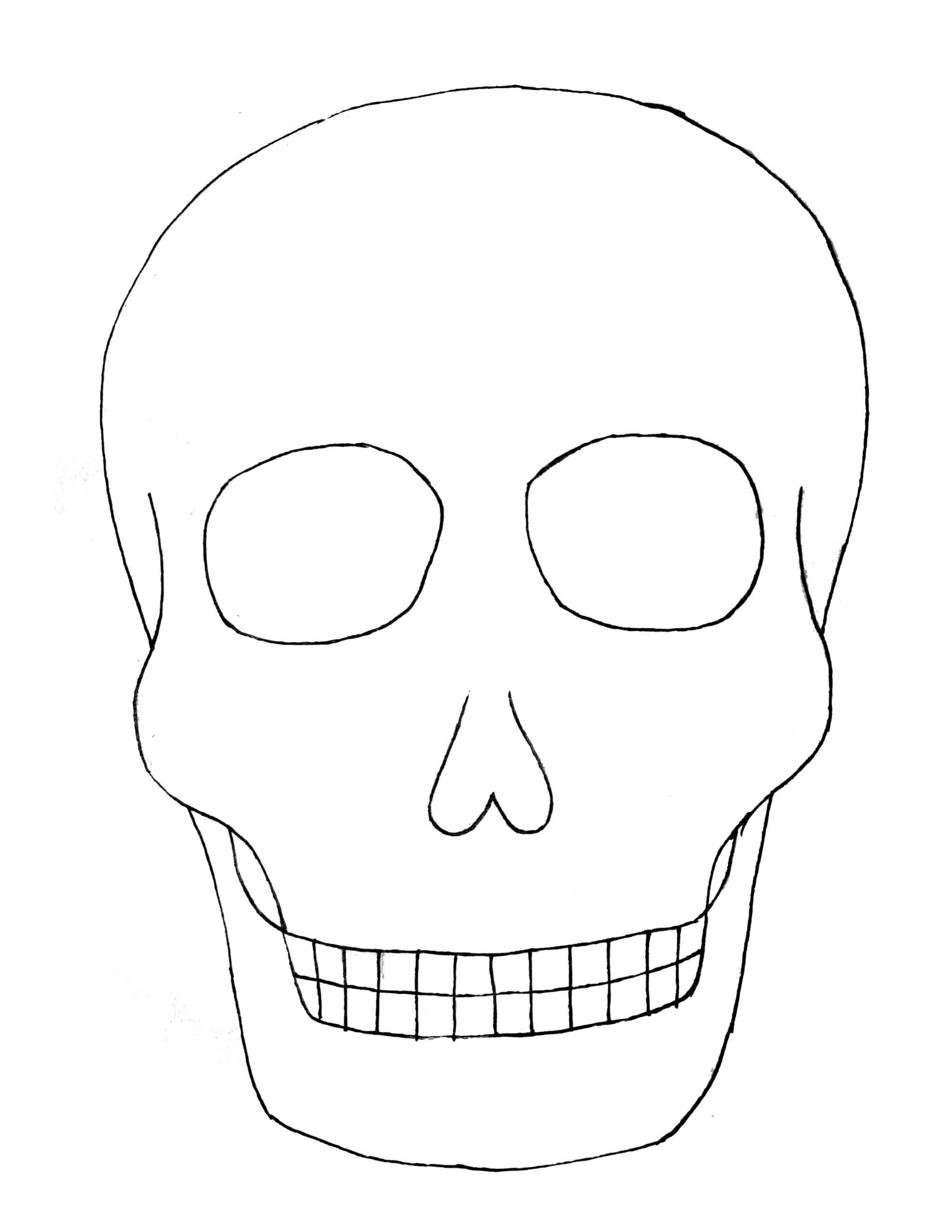 Best Coloring : Day Of The Sugar Skull Blank Template Skulls For Blank Sugar Skull Template