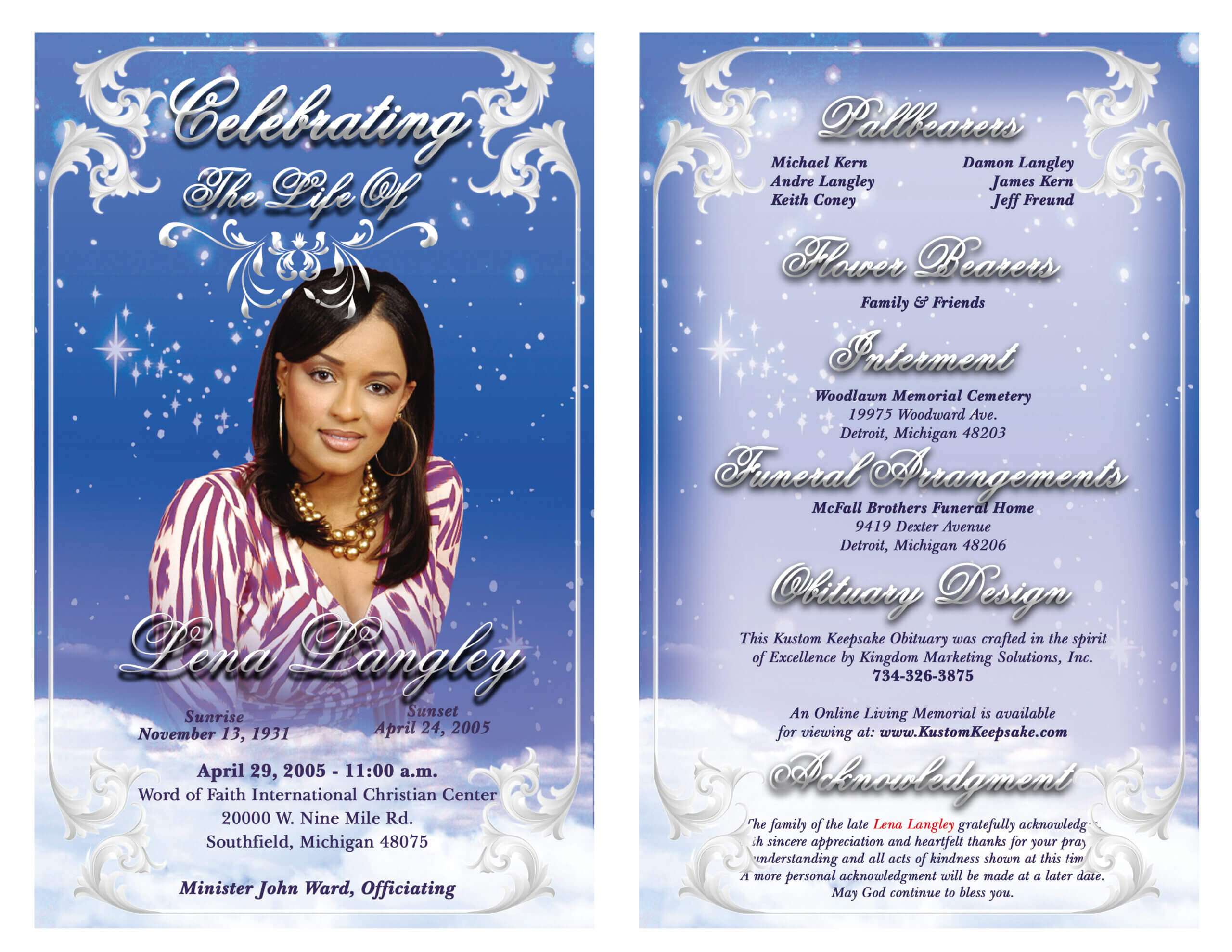 Best Photos Of Sample Obituary Funeral Program Templates With Free Obituary Template For Microsoft Word