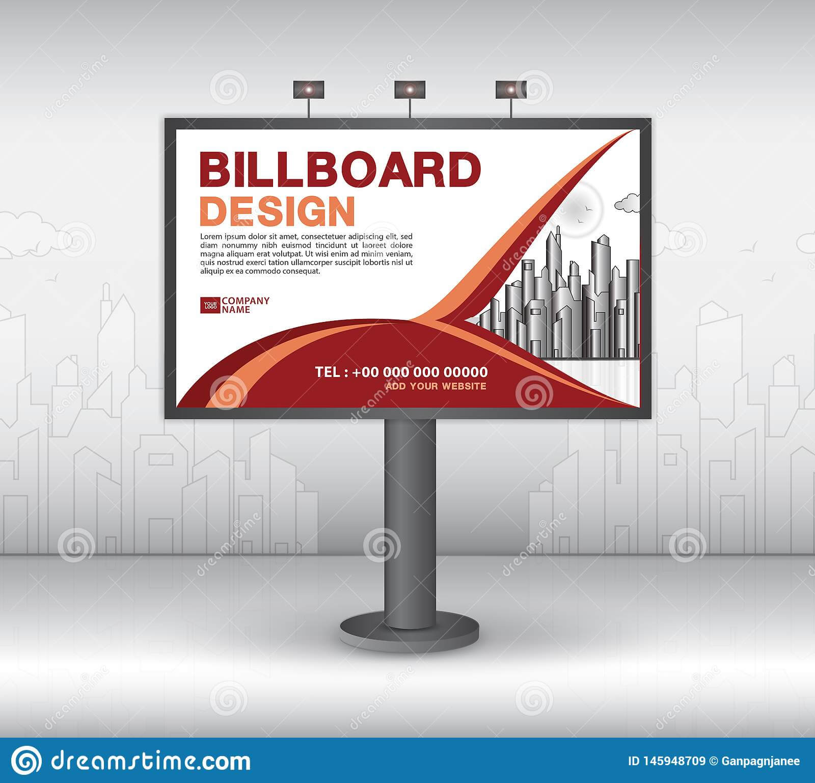 Billboard Banner Template Vector Design, Advertisement Pertaining To Outdoor Banner Template