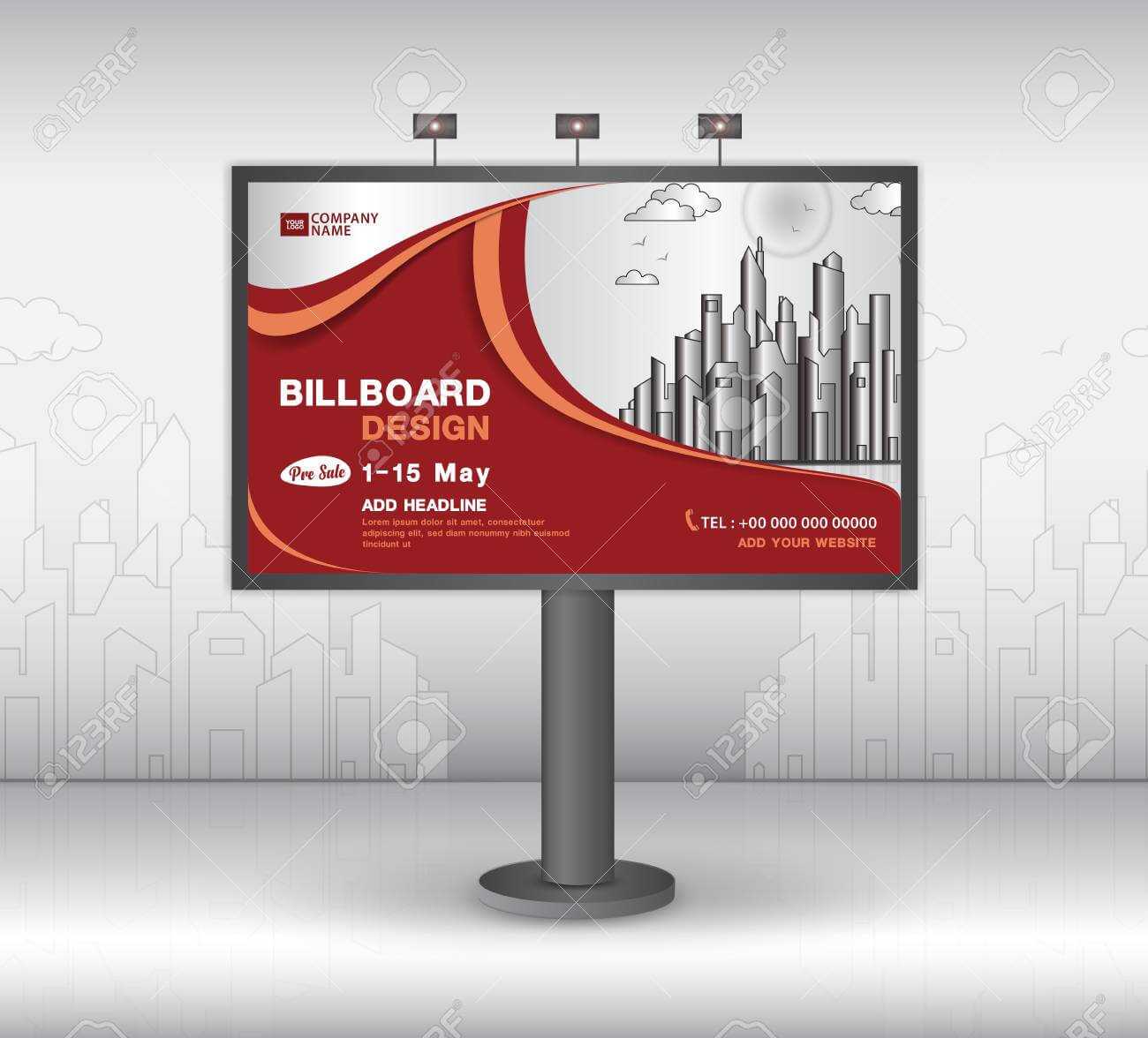 Billboard Banner Template Vector Design, Advertisement, Realistic.. Intended For Outdoor Banner Template