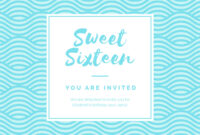 Birthday Party Invitation - Banner Template pertaining to Sweet 16 Banner Template