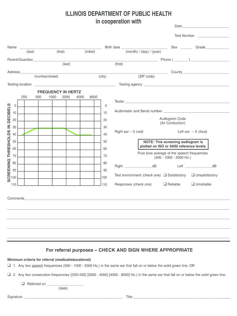 Blank Audiogram Template Download