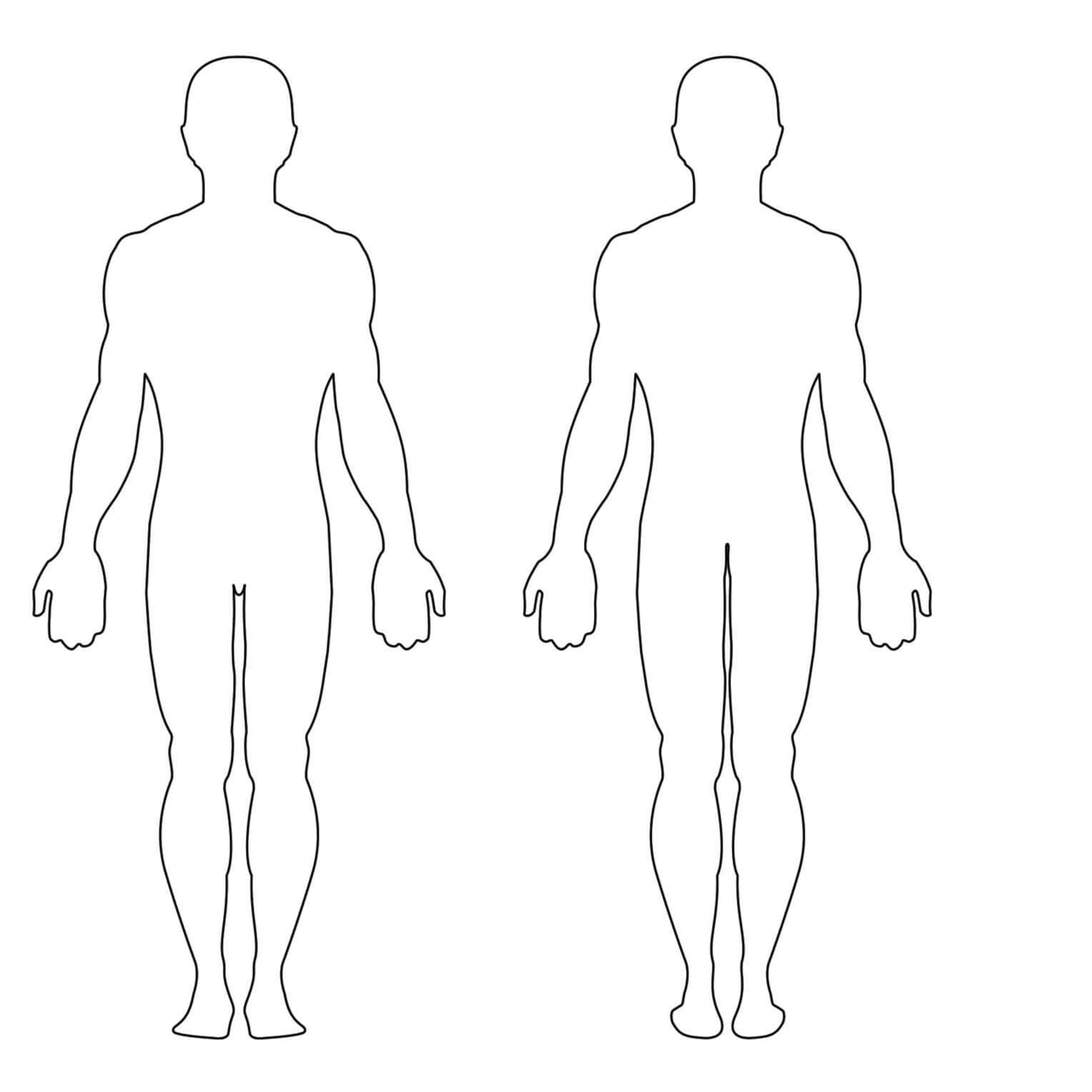 Blank Body Clipart With Blank Body Map Template