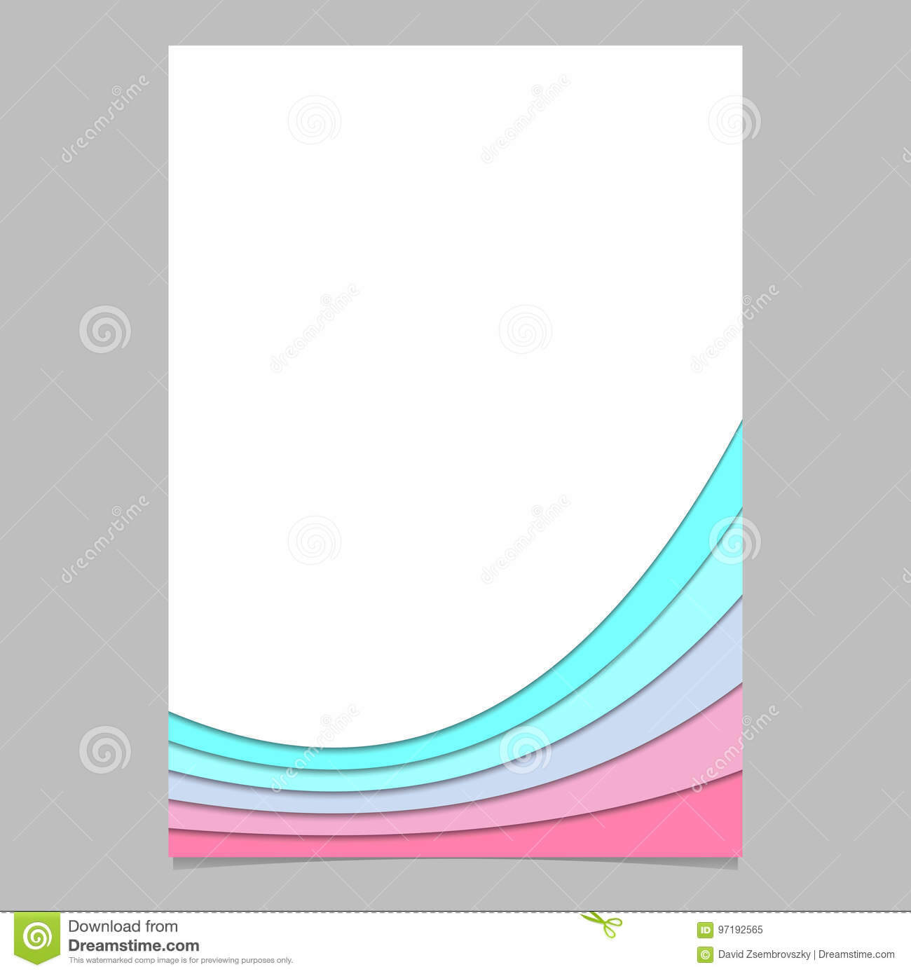 Blank Brochure Template From Colorful Curved Stripes For Blank Templates For Flyers