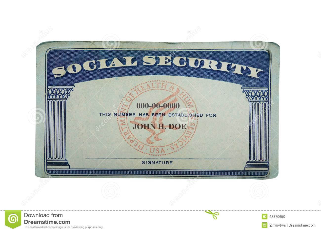 Blank Card Stock Photo. Image Of Paper, Social, Security For Blank Social Security Card Template