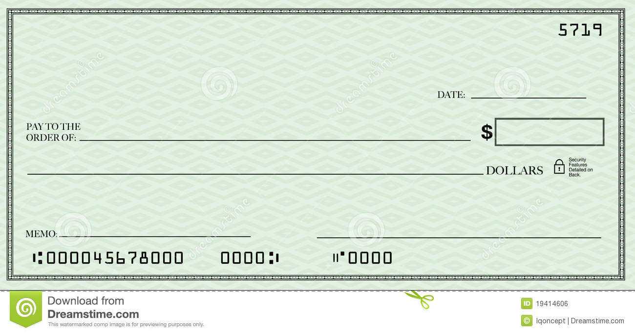 Fun Blank Cheque Template