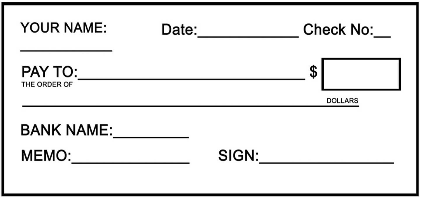 Printable Blank Cheque Template