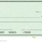 Blank Check Clipart With Regard To Large Blank Cheque Template