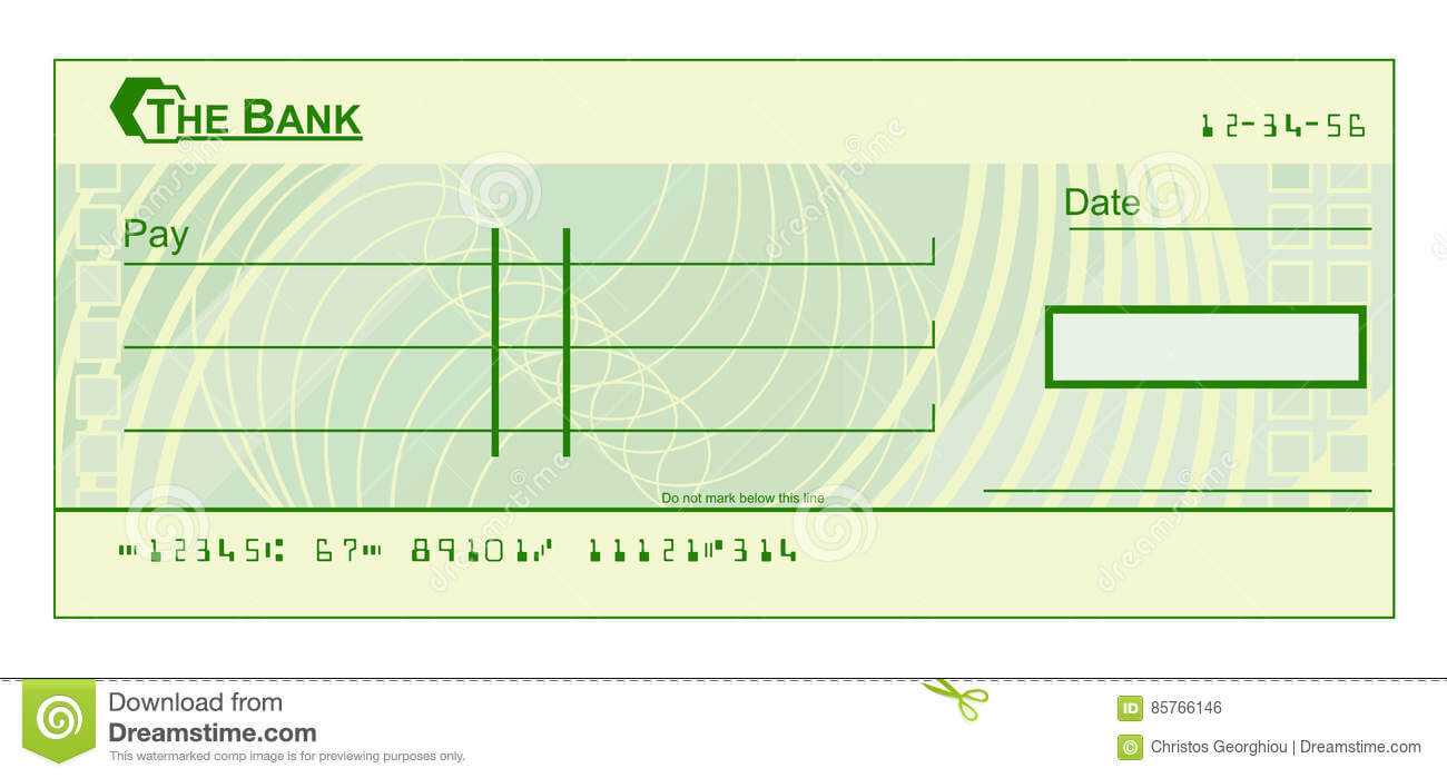 Blank Cheque Stock Vector. Illustration Of Document, Cheque For Blank Cheque Template Download Free