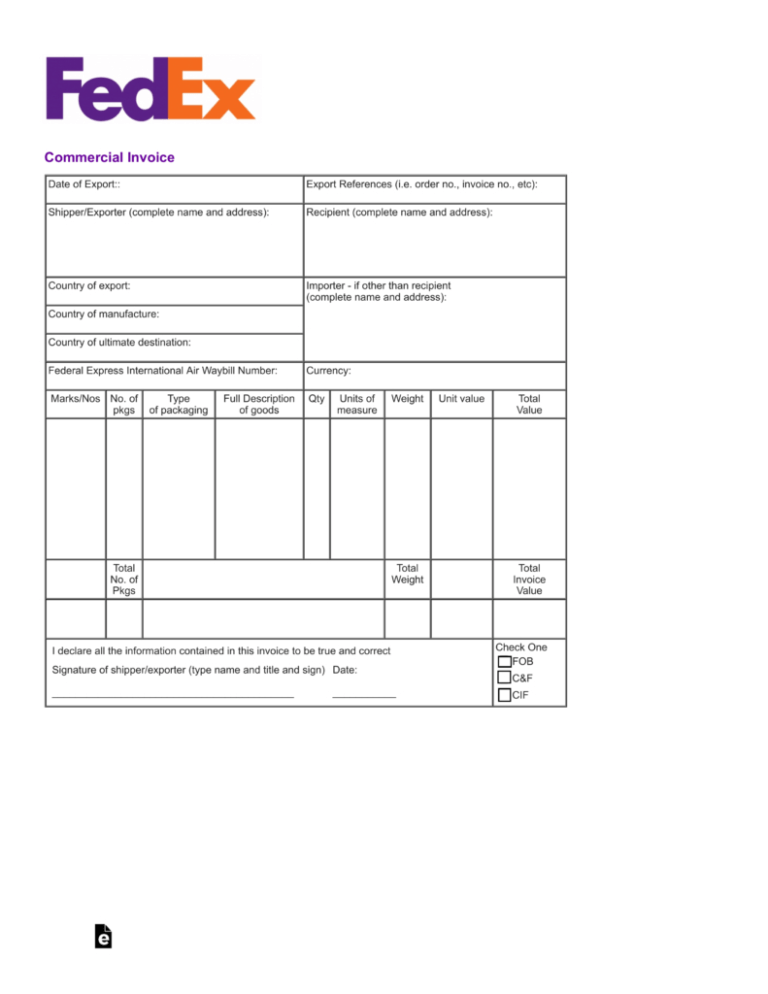 Blank Commercial Invoice Colona rsd7 With Commercial Invoice Template 