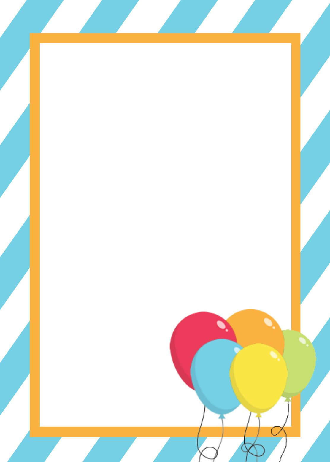 Blank Invitation Templates Free For Word : Blank Birthday Inside Blank Templates For Invitations
