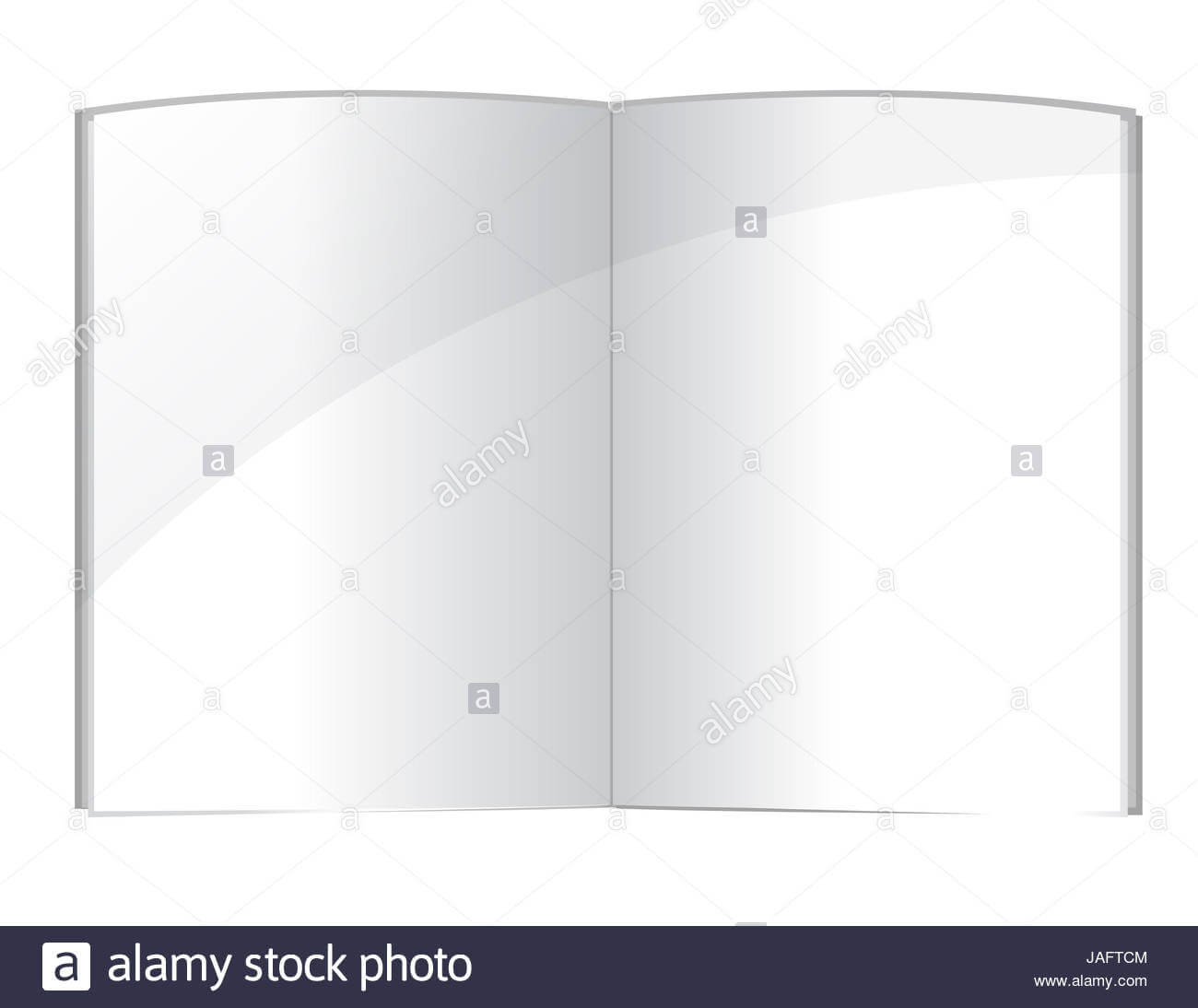 Blank Magazine Spread Or Note Book Pages Design Template With Blank Magazine Spread Template