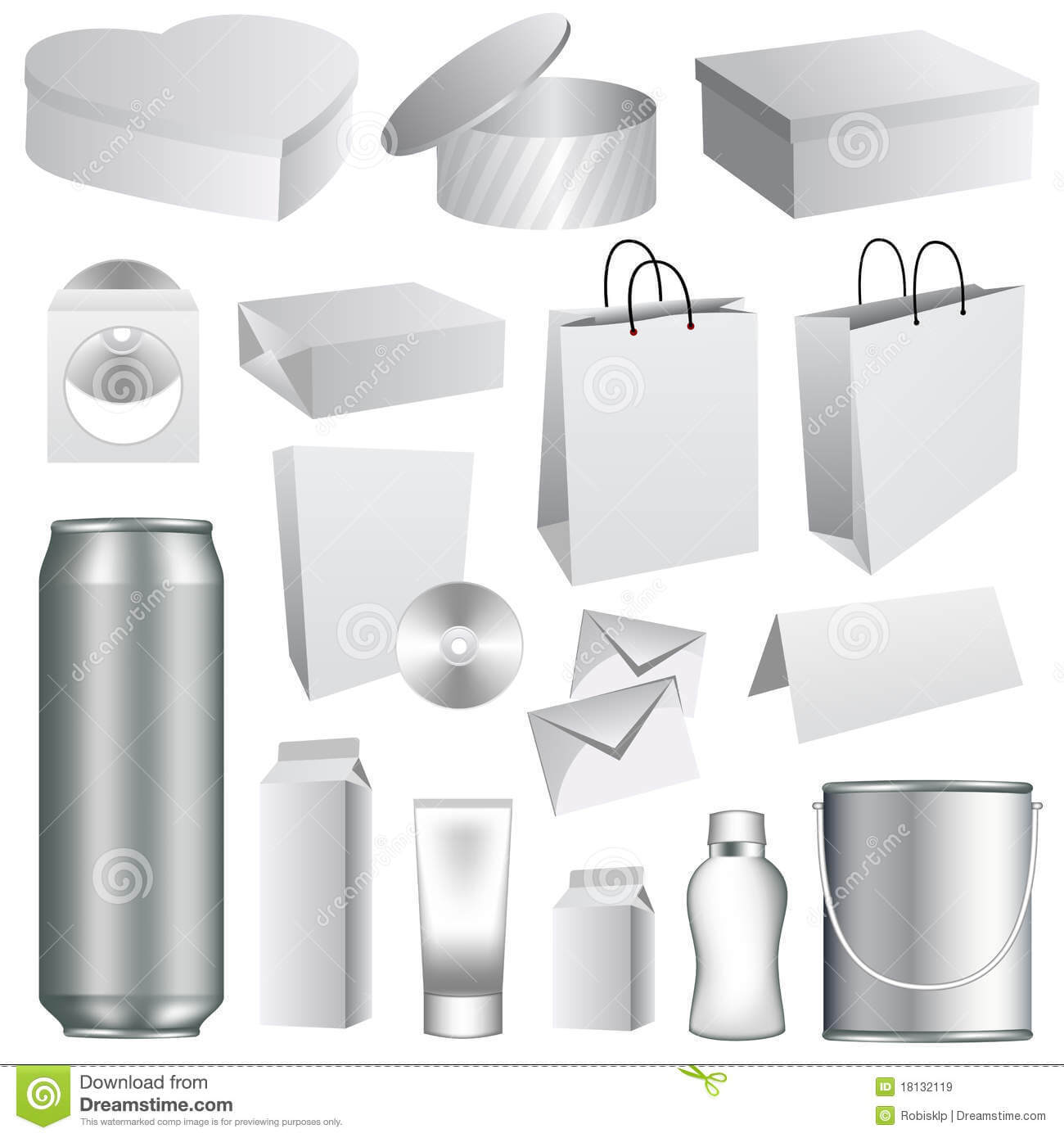 Blank Packaging Templates Stock Vector. Illustration Of For Blank Packaging Templates