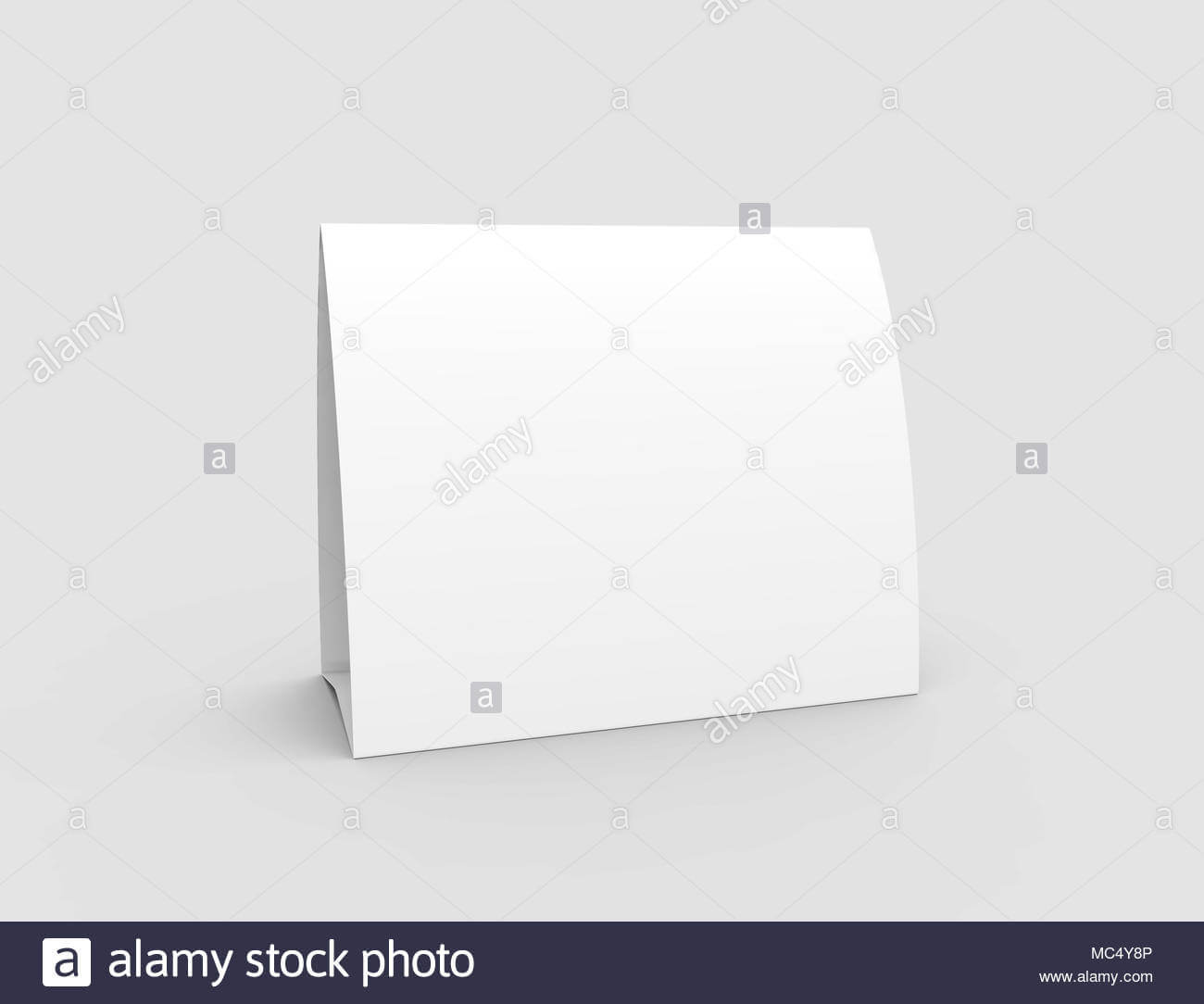 Blank Paper Tent Template, White Tent Card With Empty Space With Regard To Blank Tent Card Template