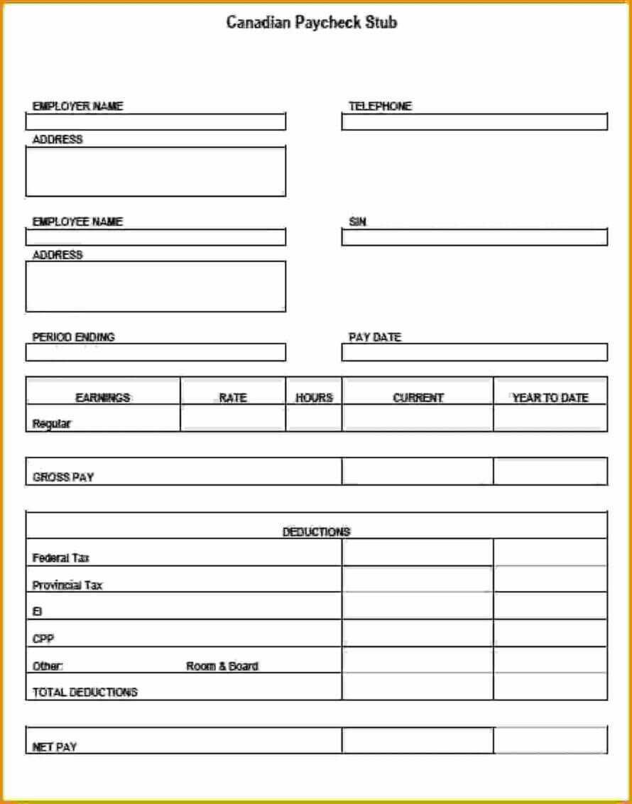 Blank Payslip Template