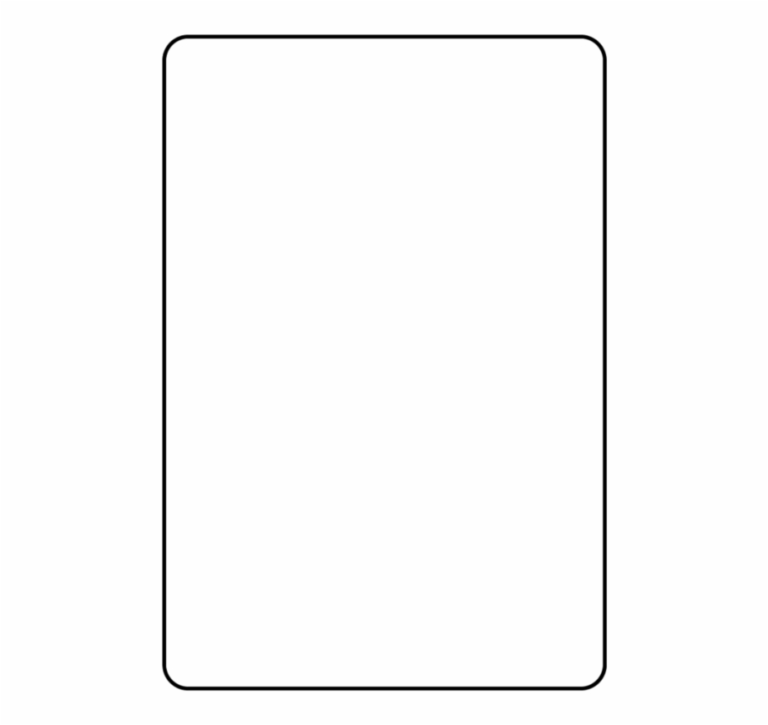 Blank Playing Card Template Parallel Clip Art Library within Blank