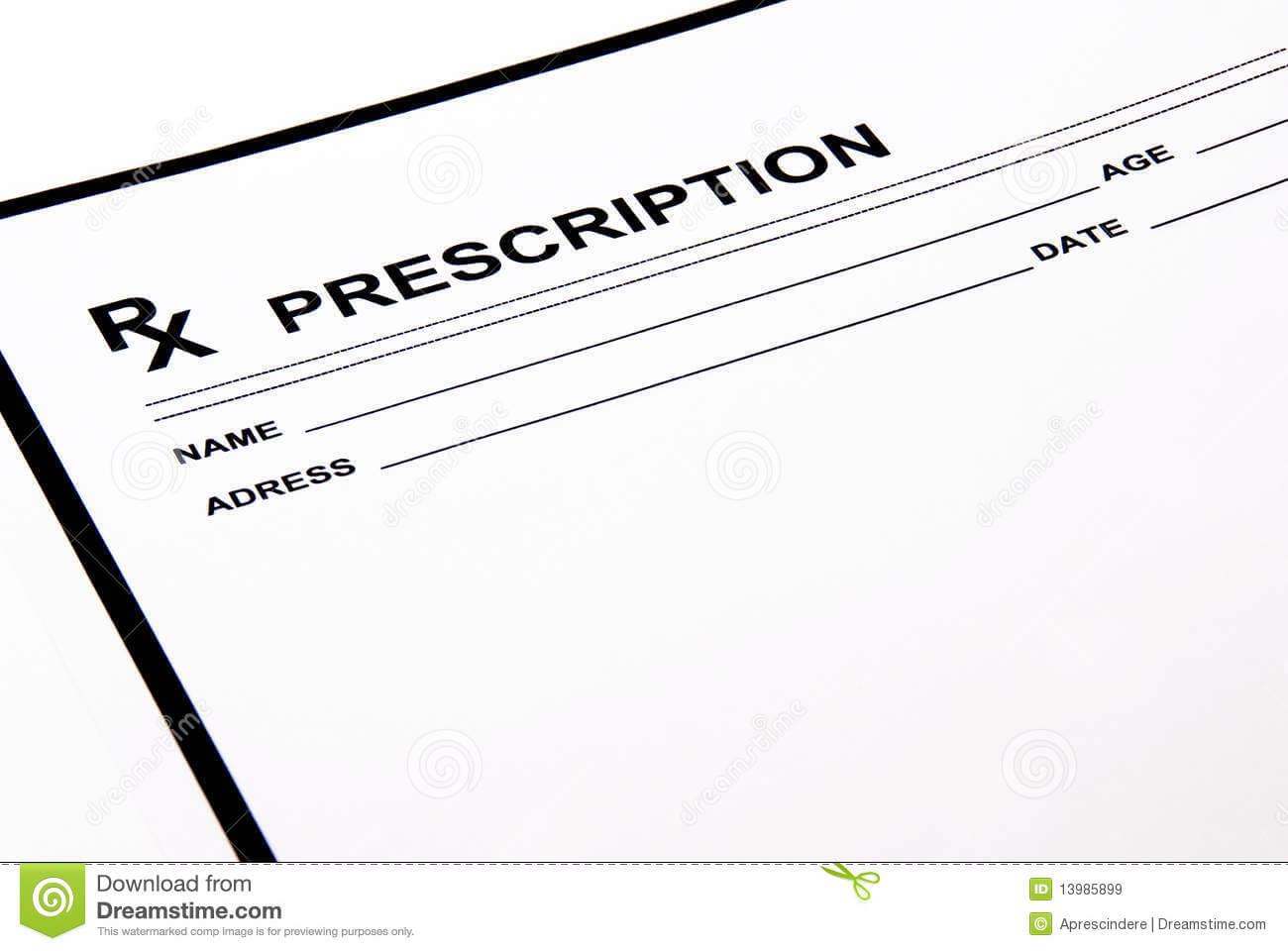 Blank Prescription Pad Stock Image. Image Of Doctor Pertaining To Blank Prescription Pad Template