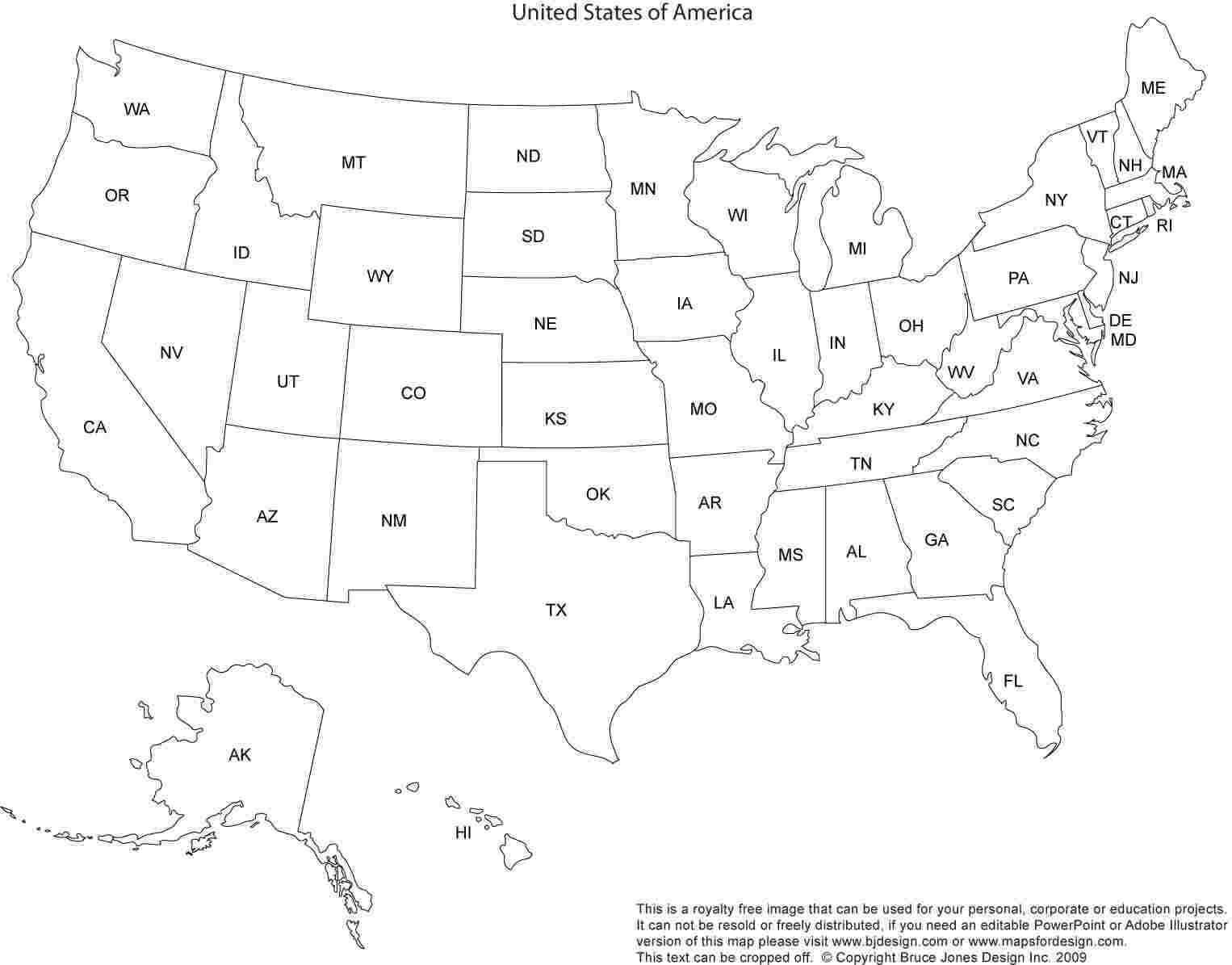 Blank Printable Map Of The United States And Canada Regarding Blank Template Of The United States