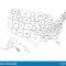 Blank Similar Usa Map Isolated On White Background. United regarding Blank Template Of The United States