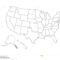 Blank Similar Usa Map On White Background. United States Of For United States Map Template Blank