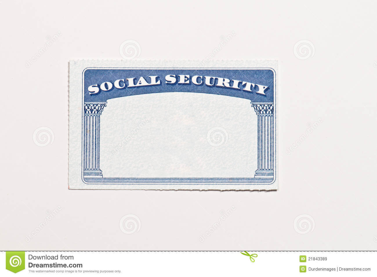 Blank Social Security Card Stock Image. Image Of Document With Blank Social Security Card Template