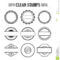 Blank Stamp Set, Ink Rubber Seal Texture Effect Stock Vector Throughout Blank Seal Template