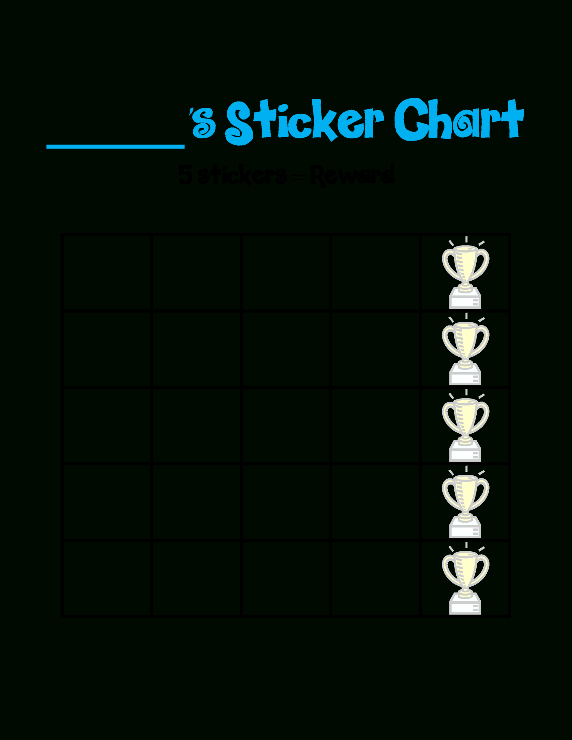 Blank Sticker Chart – Tunu.redmini.co Regarding Blank Reward Chart Template