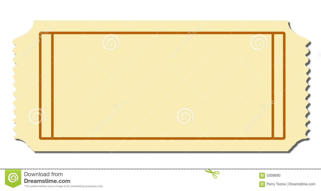 Blank Ticket Stock Vector. Illustration Of Blanc, Geometric Inside Blank Admission Ticket Template