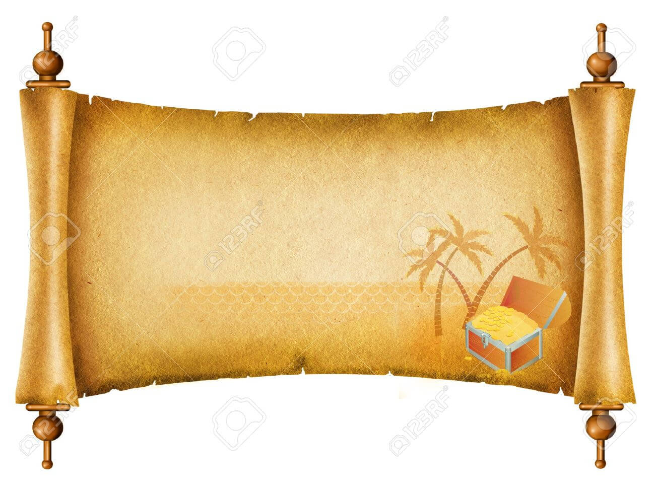 Blank Treasure Map Clipart Pertaining To Blank Pirate Map Template