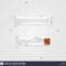Blank White Candy Bar Plastic Wrap Mockup Isolated. Closed Inside Blank Candy Bar Wrapper Template