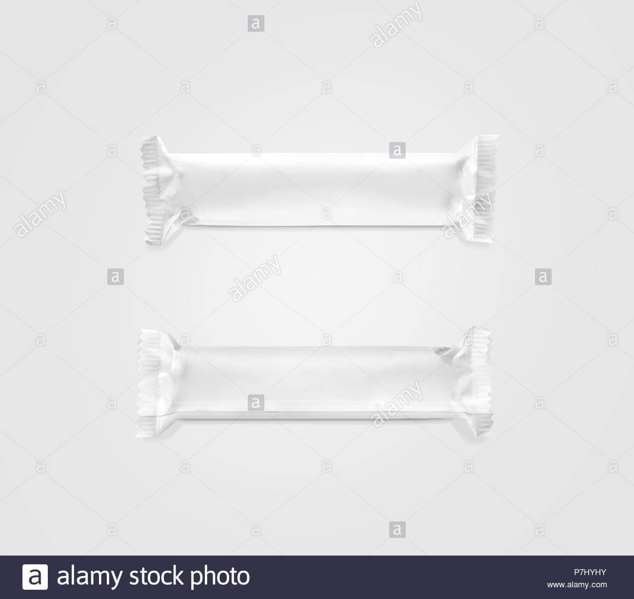 Blank White Candy Bar Plastic Wrap Mockup Top And Back Side Regarding Blank Candy Bar Wrapper Template