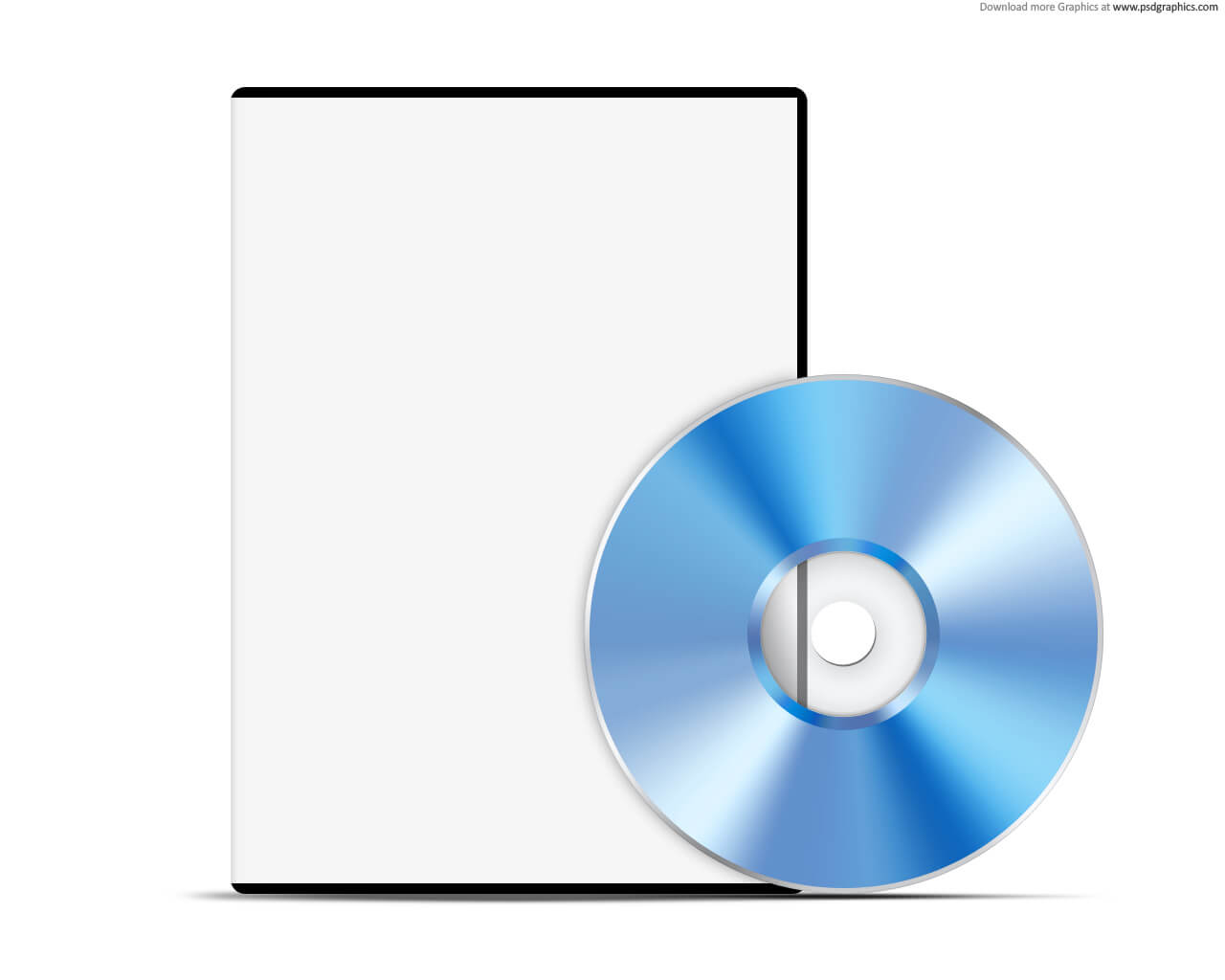 Blank White Case With Dvd, Psd Web Template | Psdgraphics Regarding Blank Cd Template Word