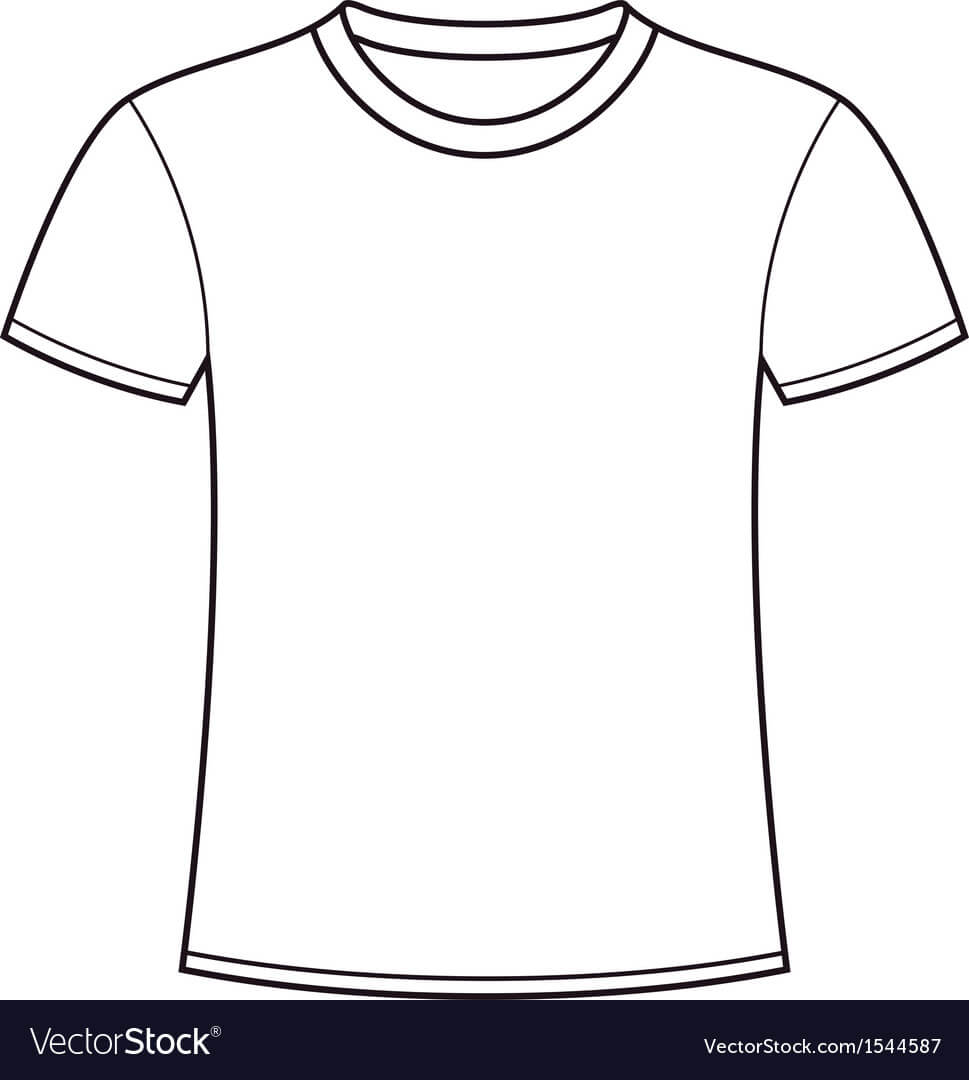 Blank White T Shirt Template Throughout Blank T Shirt Outline Template ...