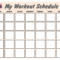 Blank Workout Schedule For Women | Templates At Within Blank Workout Schedule Template