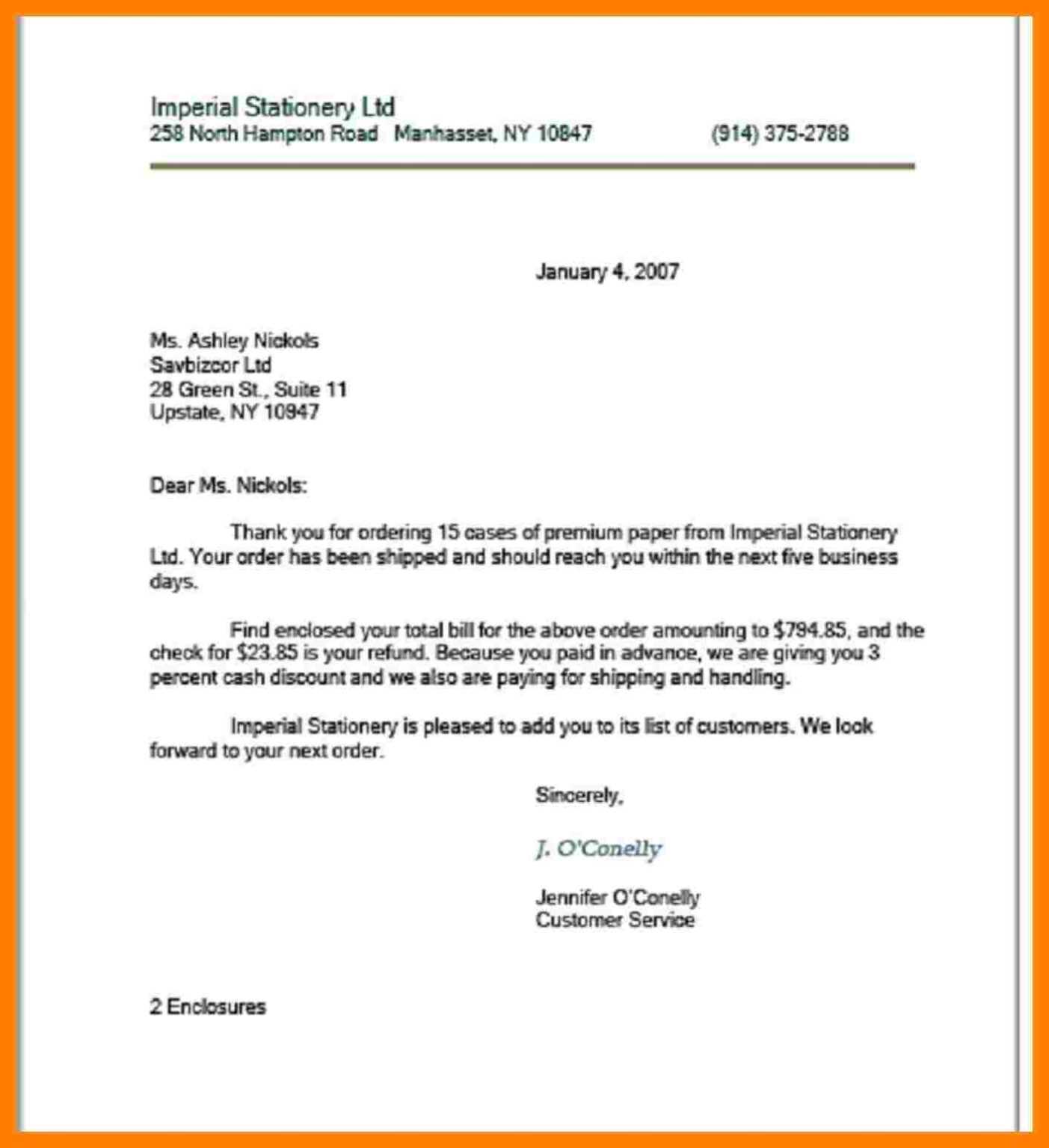 Block Letter Format With Letterhead Full Spacing Semi Pdf For Modified Block Letter Template 