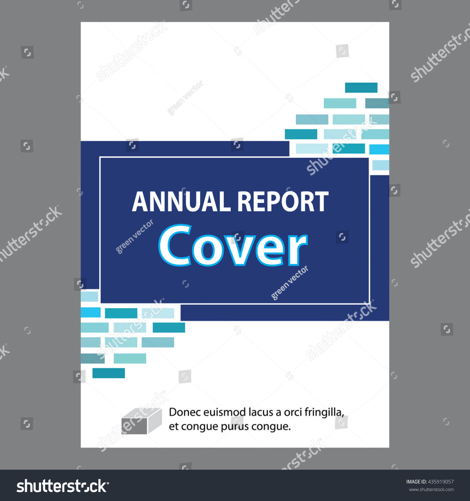 Blue Annual Report Title Page Sample Stock Vector (Royalty Intended For Cover Page For Annual Report Template