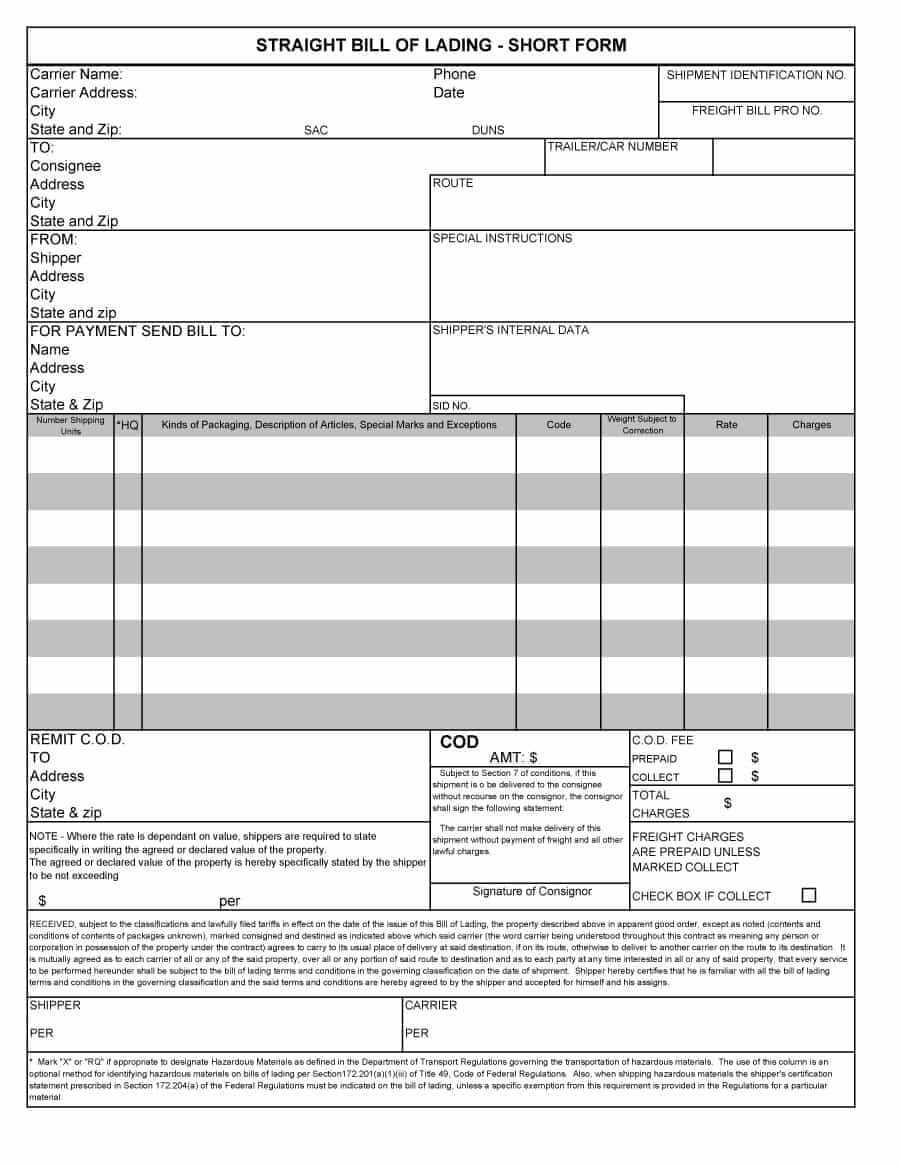 Bol Form – Colona.rsd7 In Blank Bol Template