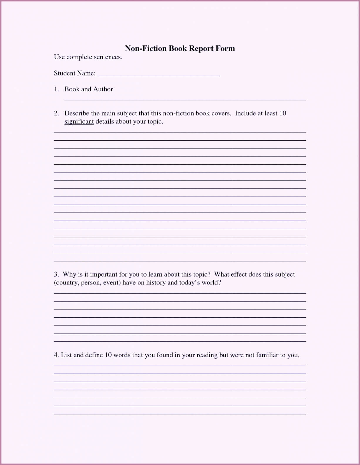 Book Report Grade 5 - Term Paper Example January 2020 Inside Country Report Template Middle School