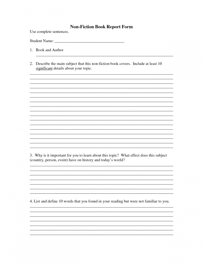 Book Report Template 2Nd Grade Df Free Examples Pdf Within Nonfiction Book Report Template 2Nd Grade Df Free Examples Pdf Within Nonfiction