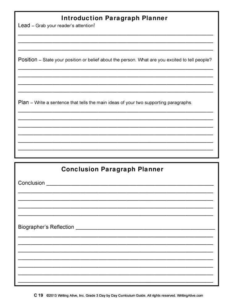 Biography Book Report Template