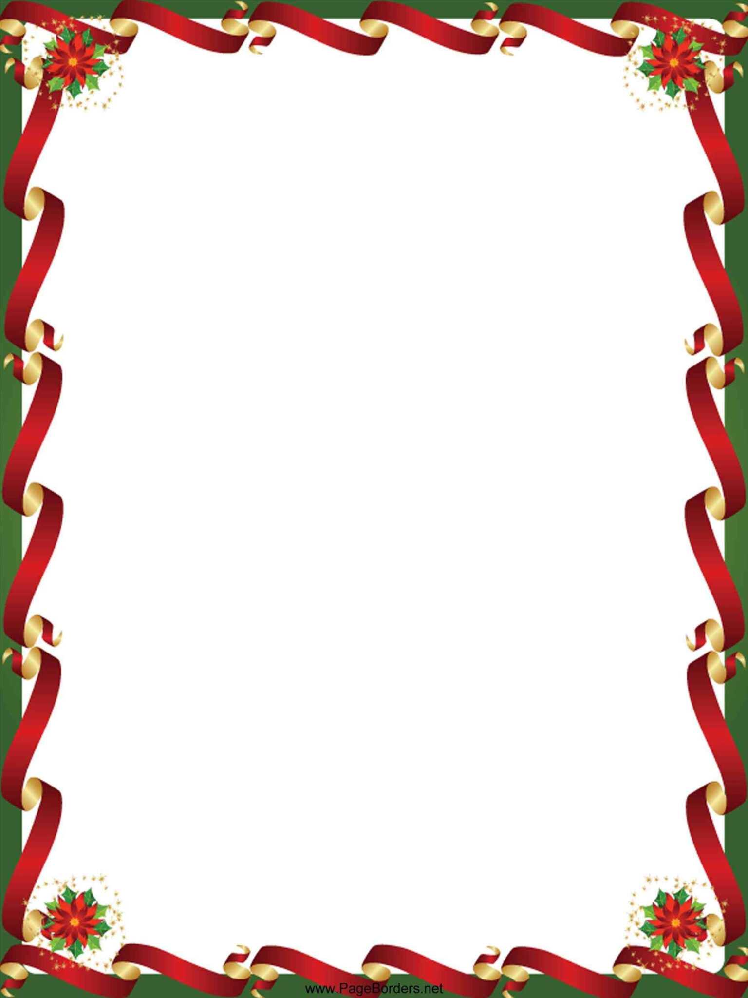 Border Clipart Downloadable Free Christmas Border Templates With Regard 