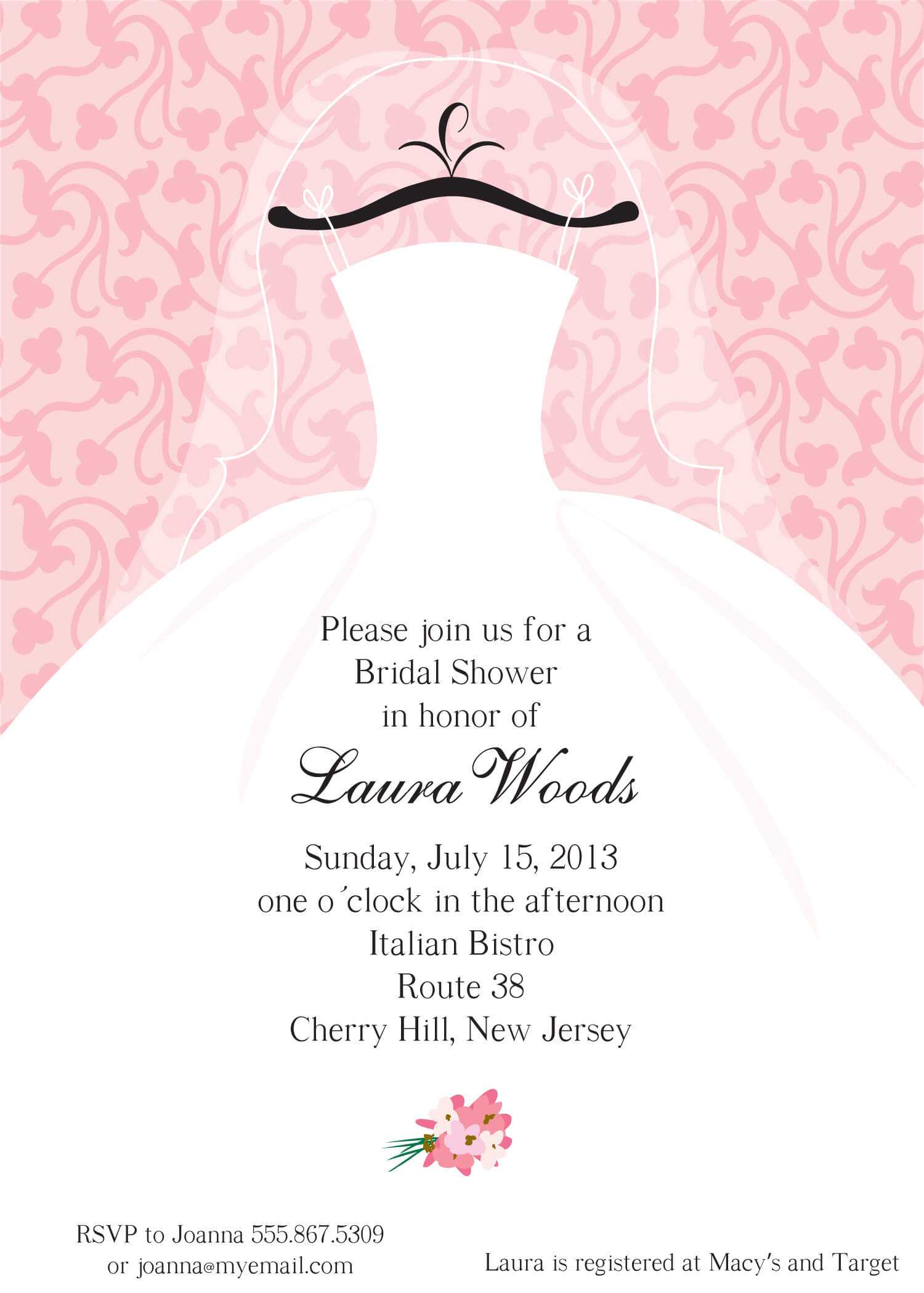 Bridal Shower Invitations: Free Editable Bridal Shower For Blank Bridal Shower Invitations Templates