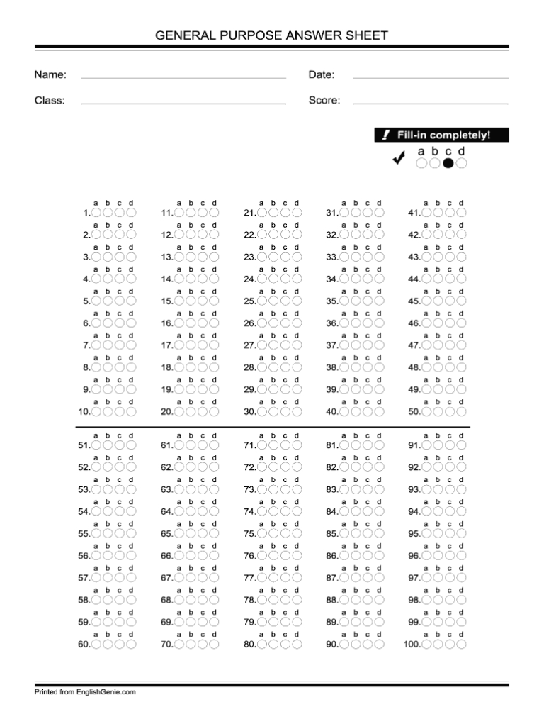 bubble-answer-sheet-1-100-fill-online-printable-fillable-throughout