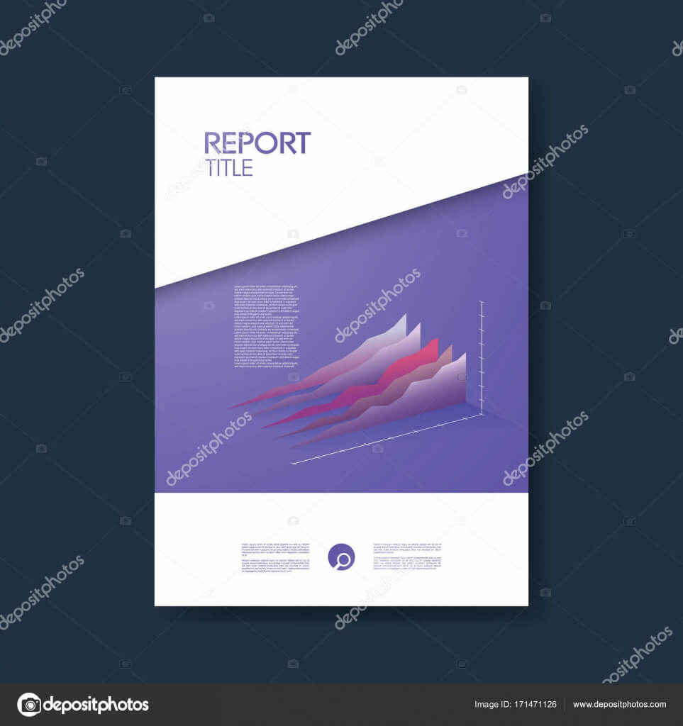 Business Report Cover Template With Graphs In Modern 3D Intended For Company Analysis Report Template
