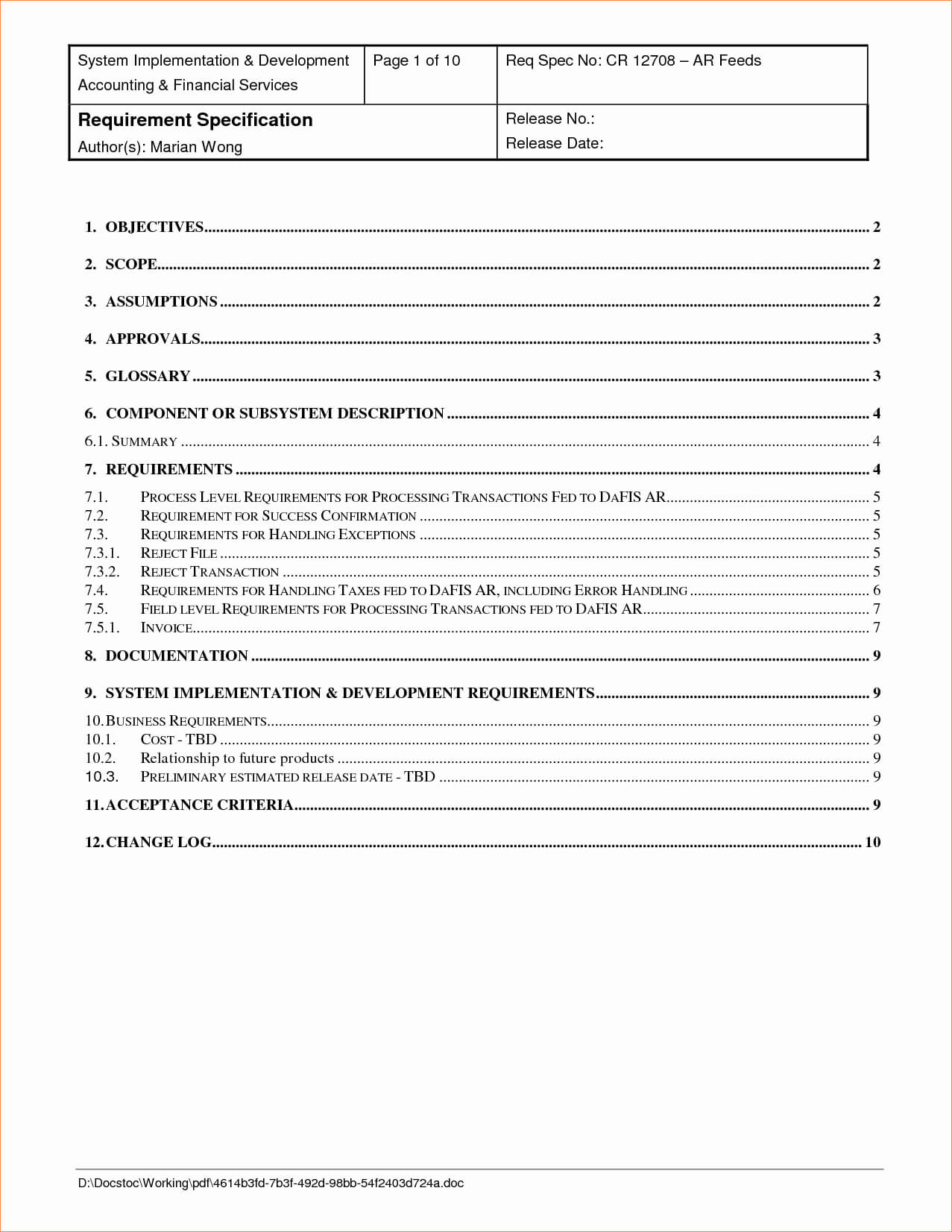 C20Be Report Requirement Template | Wiring Library Within Report Requirements Template
