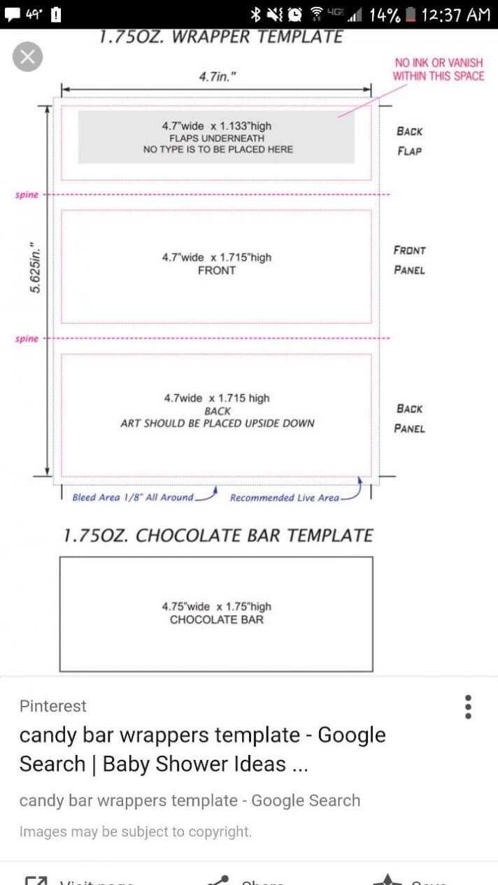 Candy Bar Wrapper Template Chocolate With Peanut Mock Up For Inside Candy Bar Wrapper Template For Word