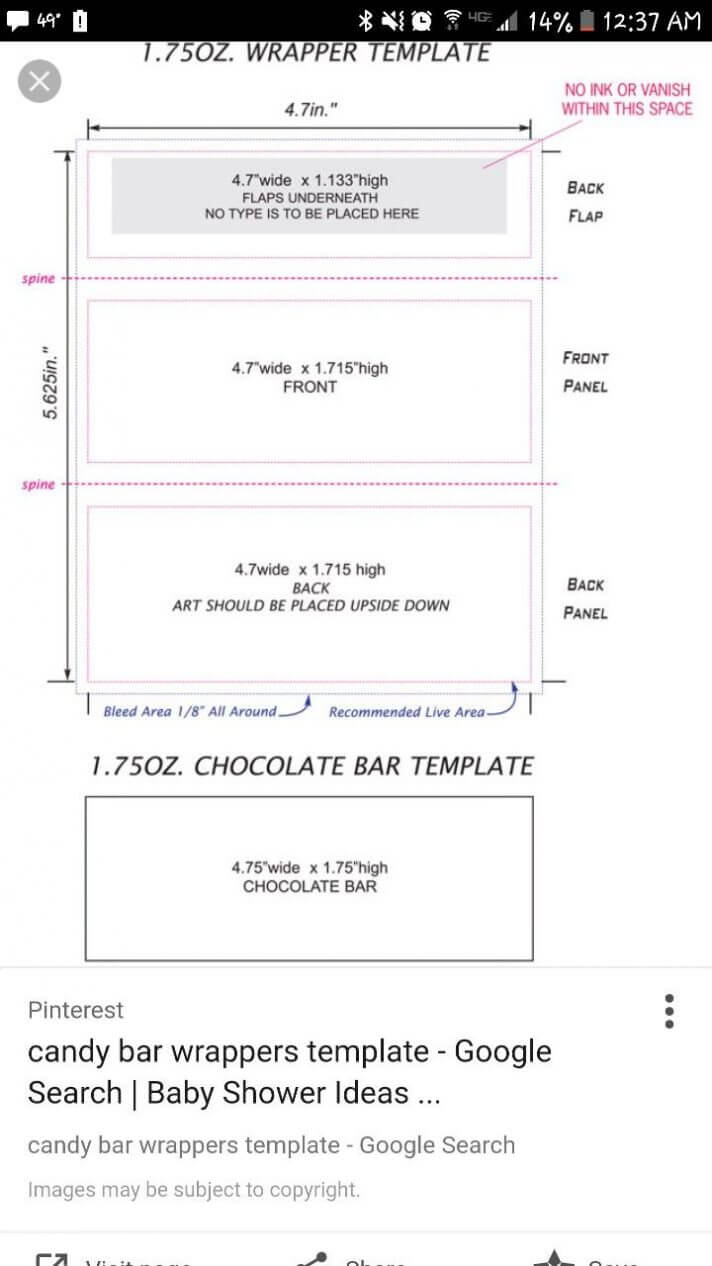 Candy Bar Wrapper Template Chocolate With Peanut Mock Up For Throughout Blank Candy Bar Wrapper Template For Word