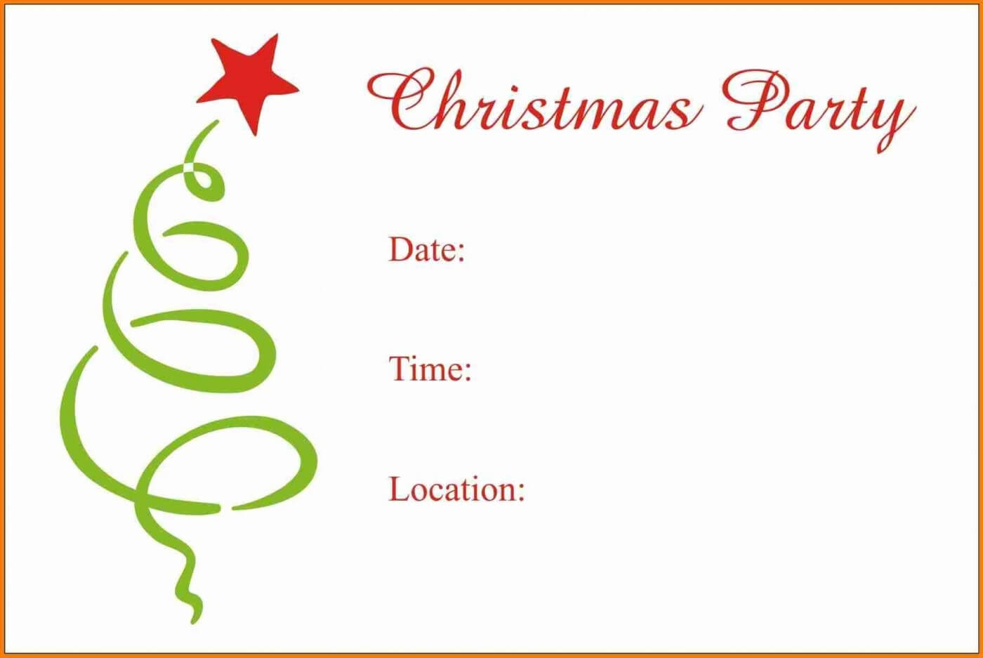Children's Christmas Party Invitation Templates Free Regarding Free Christmas Invitation Templates For Word